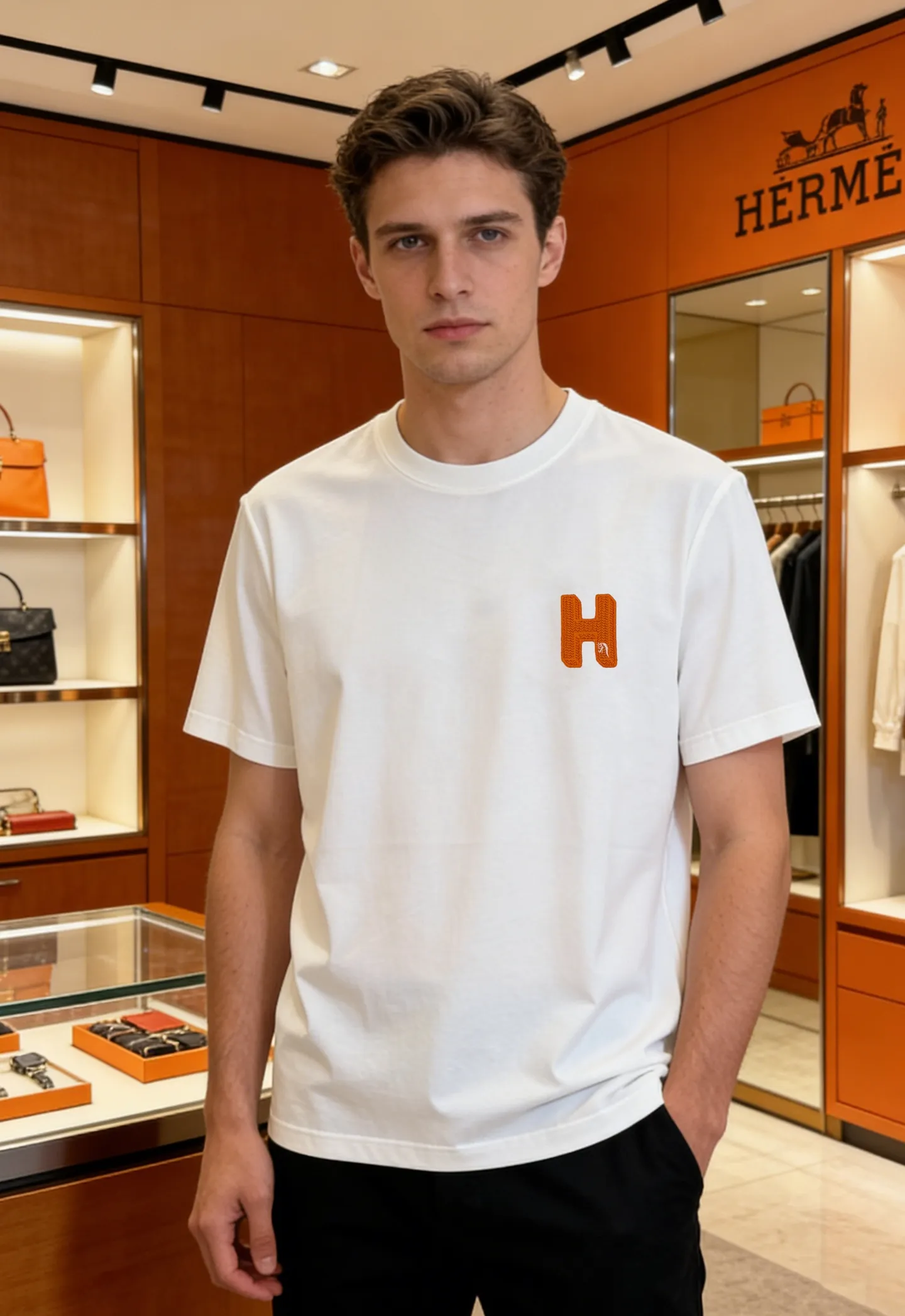 ⚜️HERMES 26s New Arrival T .Classic H . ！ . . 190g ， ， ！！！ ， ！ ！ ：Black.White.Dark Blue. .Sizes：M-3XL ❗️（S 4XL ）175/145 XL